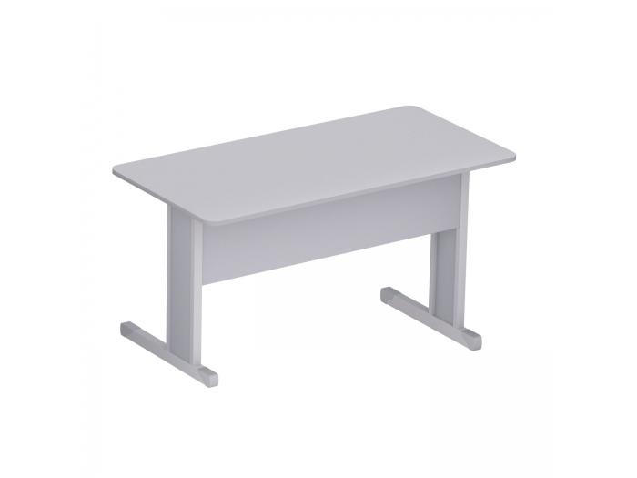 MESA RETA P METLICO M15 CINZA CRISTAL